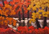 Endre Bartos: "Autumn Forest" [ Original Painting ]
